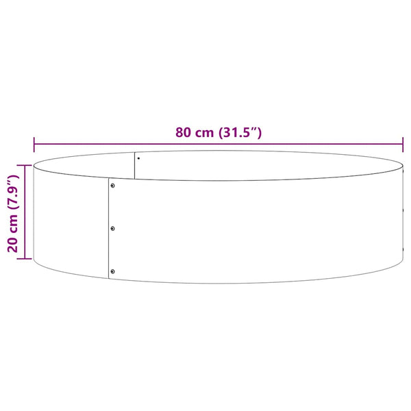 Pflanzenring 5er Set, Stahl, 80x80x20cm, Weiß