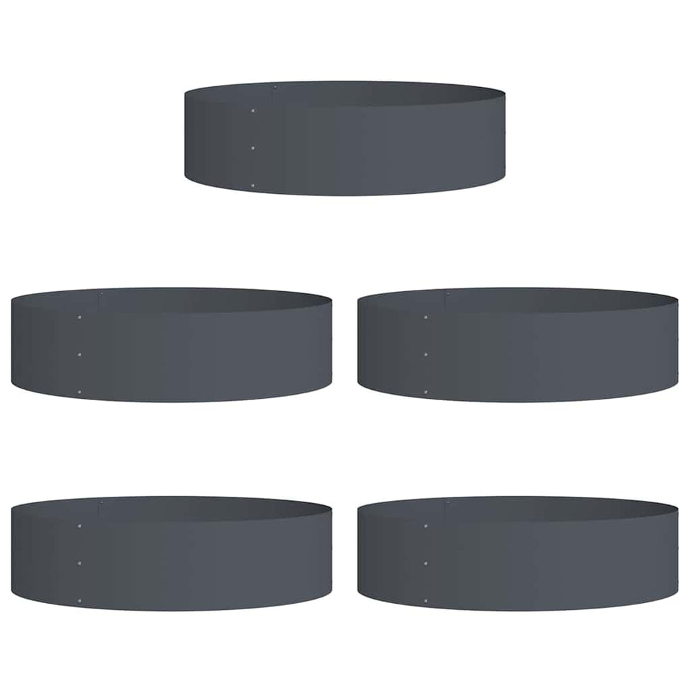 Pflanzenring 5er Set Anthrazit 80x80x20cm