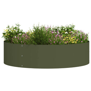 Pflanzenring Olive Grün 80x80x20cm Stahl