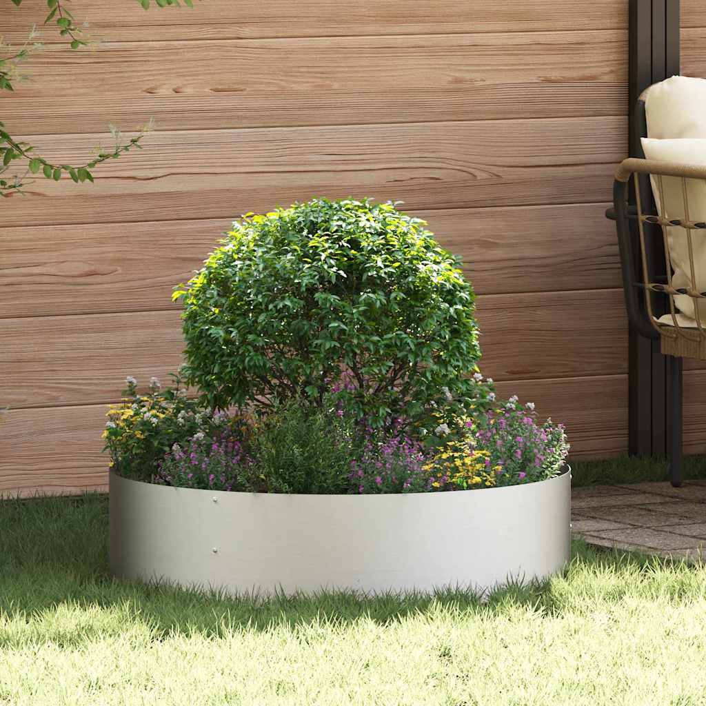 Edelstahl Pflanzenring Silber 80x80x20cm
