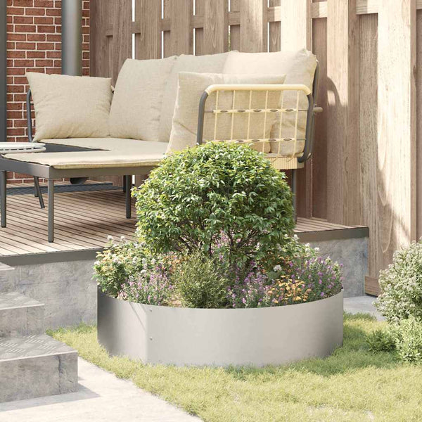Edelstahl Pflanzenring Silber 80x80x20cm