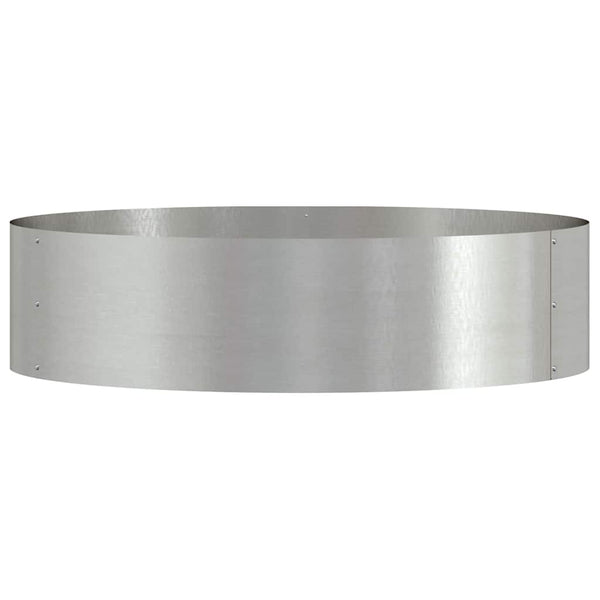 Edelstahl Pflanzenring Silber 80x80x20cm