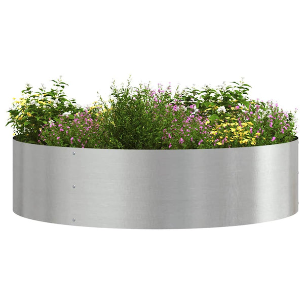 Edelstahl Pflanzenring Silber 80x80x20cm