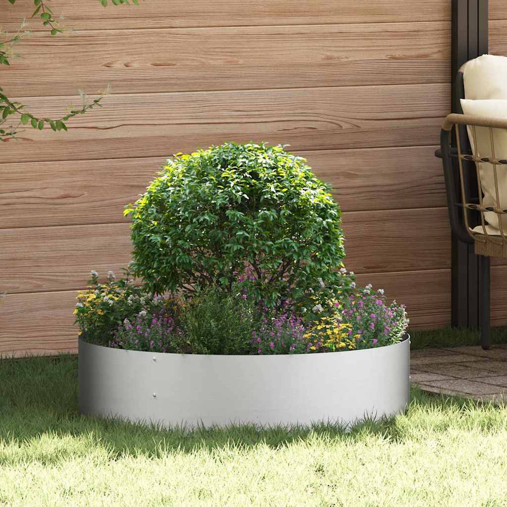 Pflanzenring Silber Verzinkt 80x80x20cm, 5er-Set