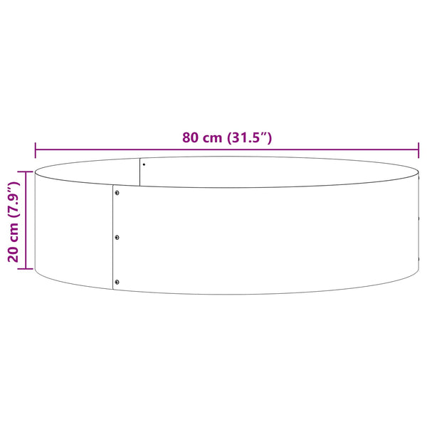 Pflanzenring Braun 80x80x20cm
