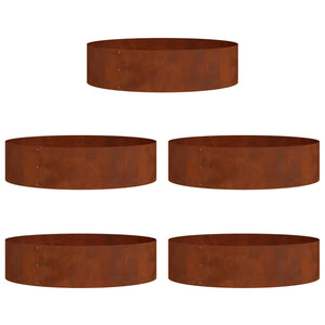 Pflanzenring 5er Set, Braun, 80x80x20cm