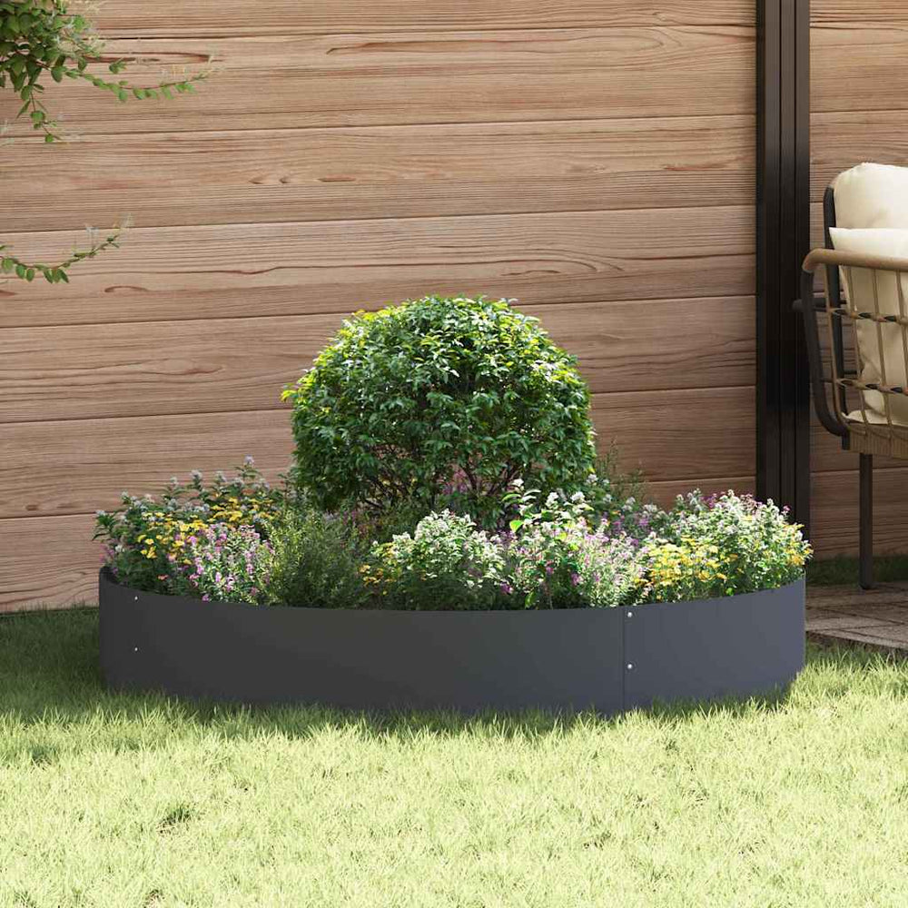 Pflanzenring Anthrazit Stahl 120x120x20cm