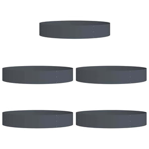 Anthrazit Pflanzenringe 5er Set 120x20cm