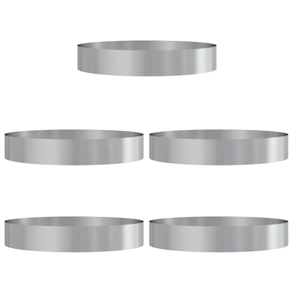 Pflanzenring Silber Verzinkt 5er Set