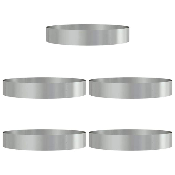 Pflanzenring Silber Verzinkt 5er Set