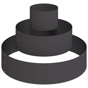 vidaXL Jardinière de jardin Noir 90 x 90 x 20 cm Acier laminé à froid