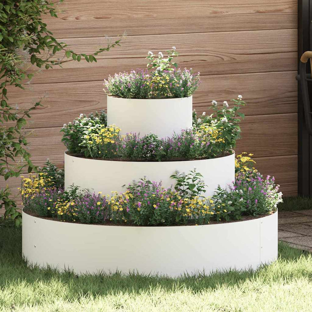 Weißes Garten Pflanzgefäß 90x90x20cm
