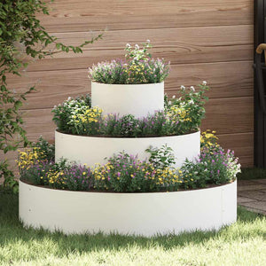 Weißes Garten Pflanzgefäß 90x90x20cm