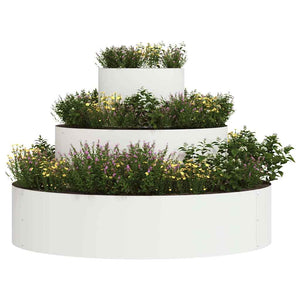 Weißes Garten Pflanzgefäß 90x90x20cm