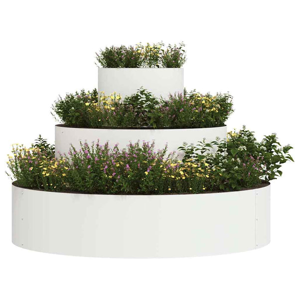 Weißes Garten Pflanzgefäß 90x90x20cm