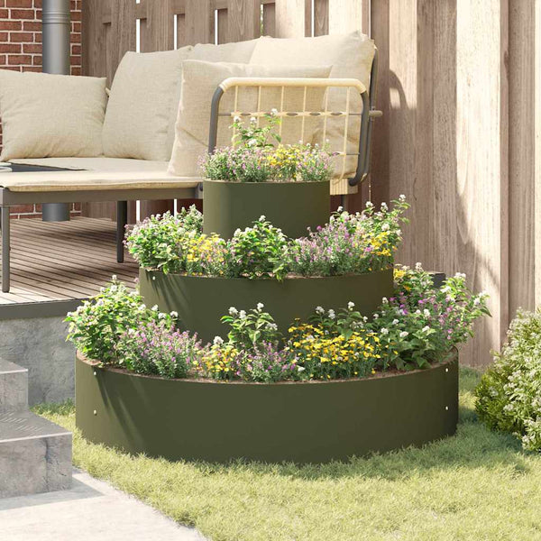 Oliven Grünes Garten Pflanzgefäß 90x90x20cm