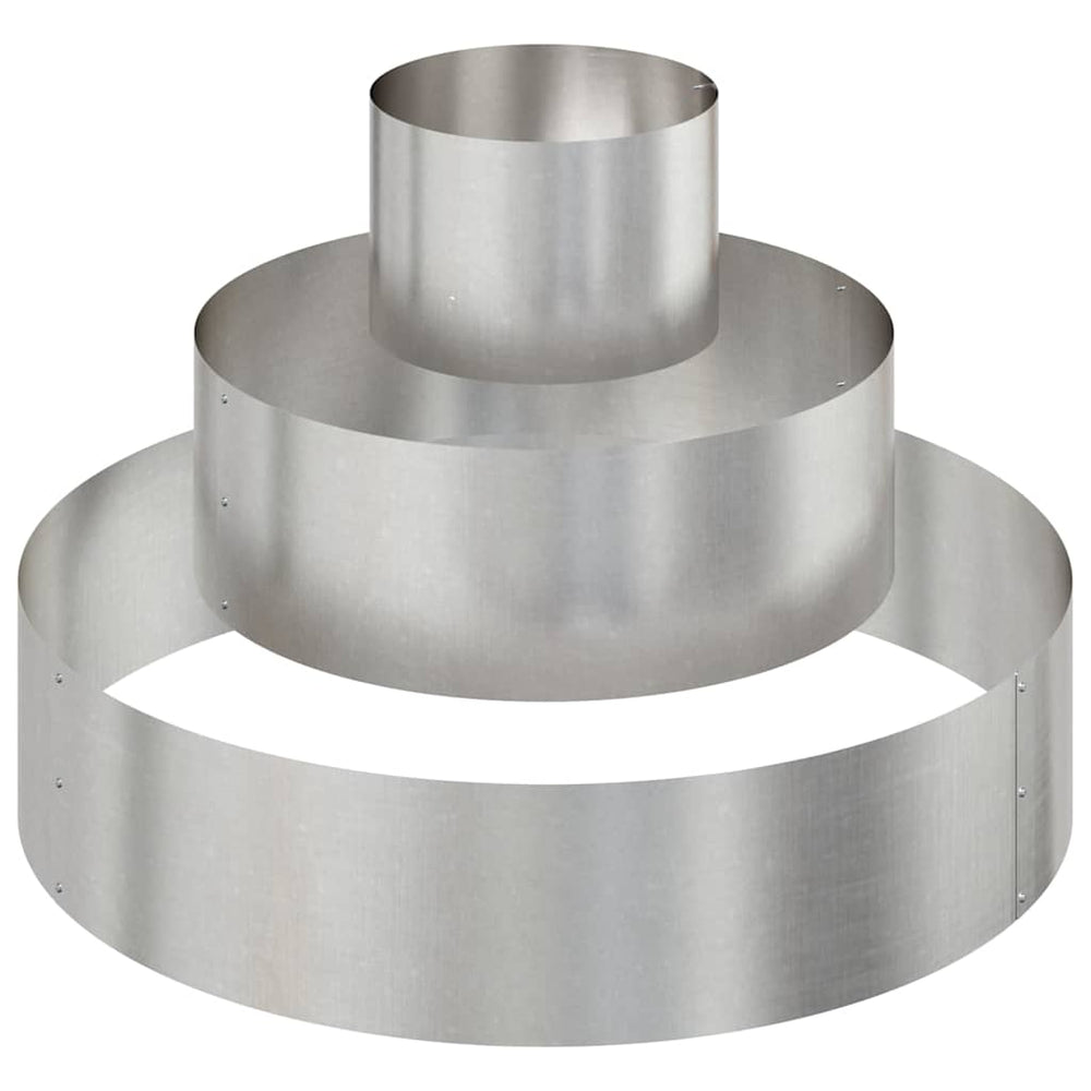 Edelstahl Pflanzgefäß Silber 90x90x20cm
