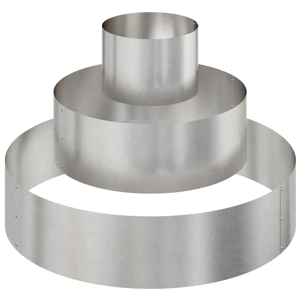 Edelstahl Pflanzgefäß Silber 90x90x20cm