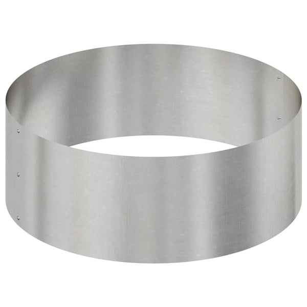Edelstahl Pflanzgefäß Silber 90x90x20cm