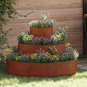 Wetterfestes Garten-Pflanzgefäß Braun 90x90x20cm