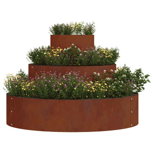 Wetterfestes Garten-Pflanzgefäß Braun 90x90x20cm