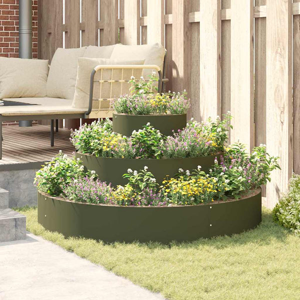 Oliven Grünes Garten Pflanzgefäß 120x120x20cm