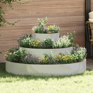 vidaXL Jardinière de jardin argentée 120 x 120 x 20 cm Acier galvanisé