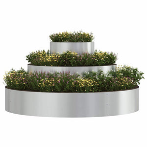 vidaXL Jardinière de jardin argentée 120 x 120 x 20 cm Acier galvanisé