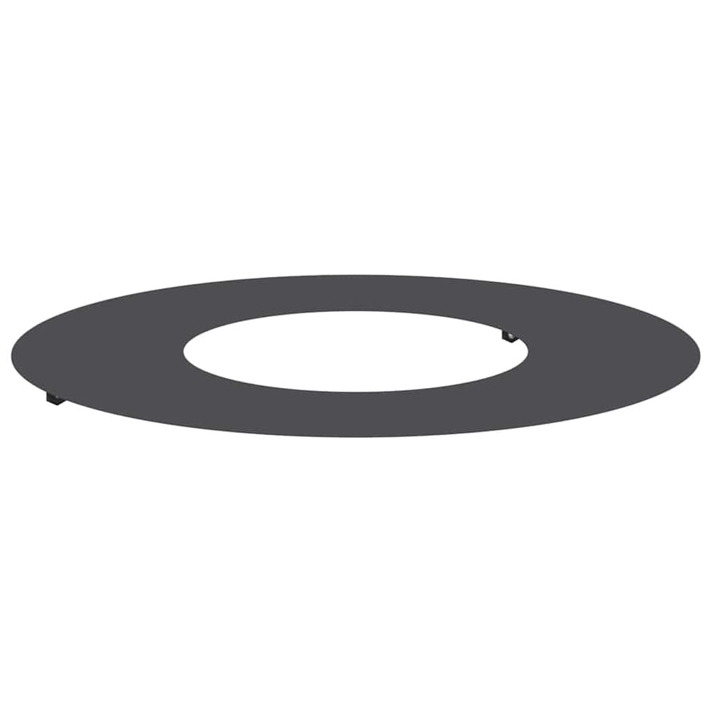 Baumring Flach Schwarz Stahl Ø30/60cm