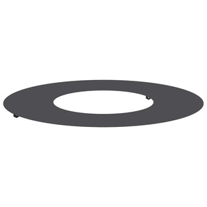 Baumring Flach Schwarz Stahl Ø30/60cm