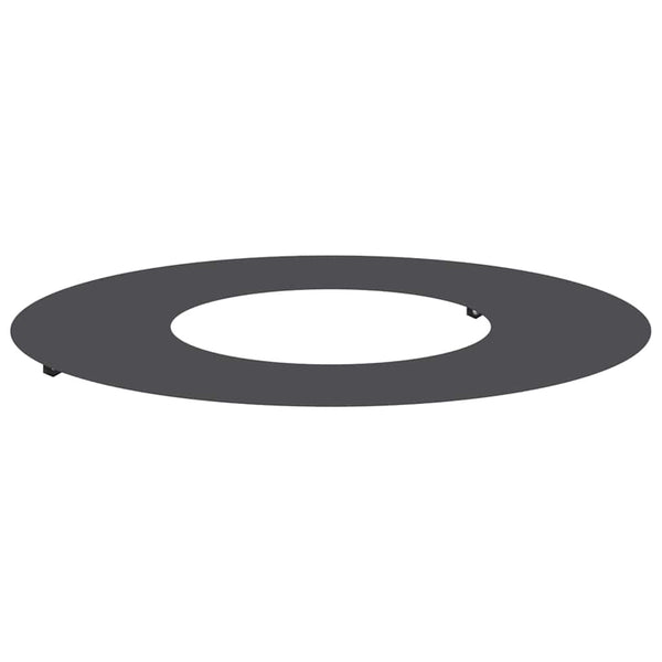 Baumring Flach Schwarz Stahl Ø30/60cm