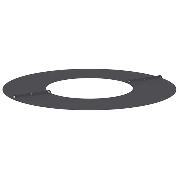 Baumring Flach Schwarz Stahl Ø30/60cm