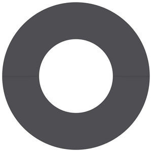 Baumring Flach Schwarz Stahl Ø30/60cm