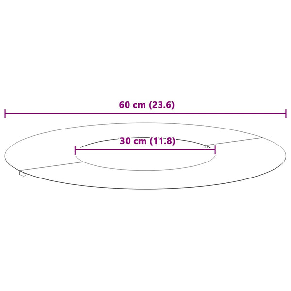 Baumring Anthrazit Stahl Ø30/60cm