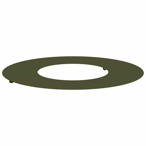 Baumring Flach Olivgrün Stahl Ø30/60cm