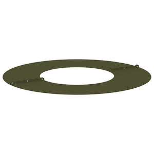 Baumring Flach Olivgrün Stahl Ø30/60cm