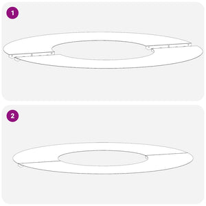 vidaXL convient aux anneaux d'arbres plats Argent Ø30 / 60 cm Acier galvanisé