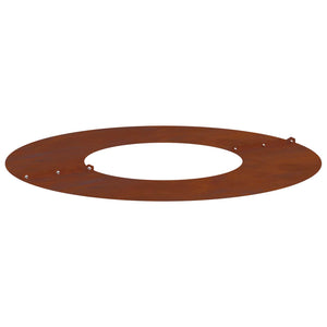 Baumring Flach Braun Wetterfeststahl Ø30/60cm