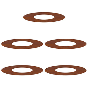 Baumringe, flach, braun, Ø30/60cm, 5er-Set