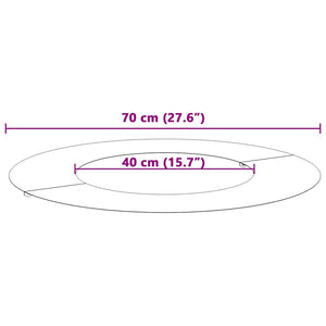 Baumring Flach Stahl Schwarz Ø40/70 cm
