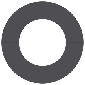 Baumring Flach Stahl Schwarz Ø40/70 cm