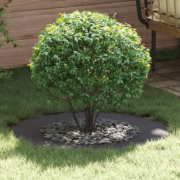 Baumringe für flache Oberflächen, 5 Stk., Schwarz, Ø50/80cm, Stahl