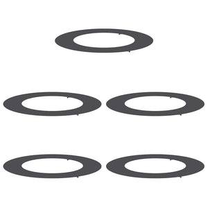 Baumringe für flache Oberflächen, 5 Stk., Schwarz, Ø50/80cm, Stahl