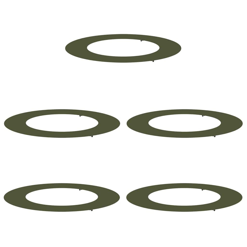 Baumringe, 5er Set, Olivgrün, Ø50/80cm, Stahl