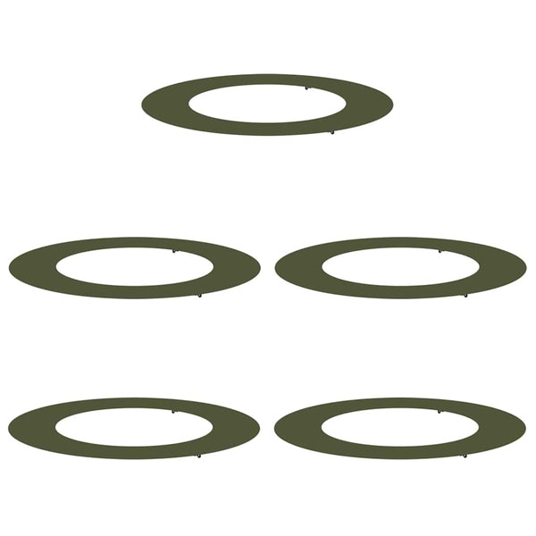 Baumringe, 5er Set, Olivgrün, Ø50/80cm, Stahl