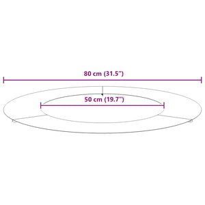Baumring Flach Braun Ø50/80cm Wetterfeststahl