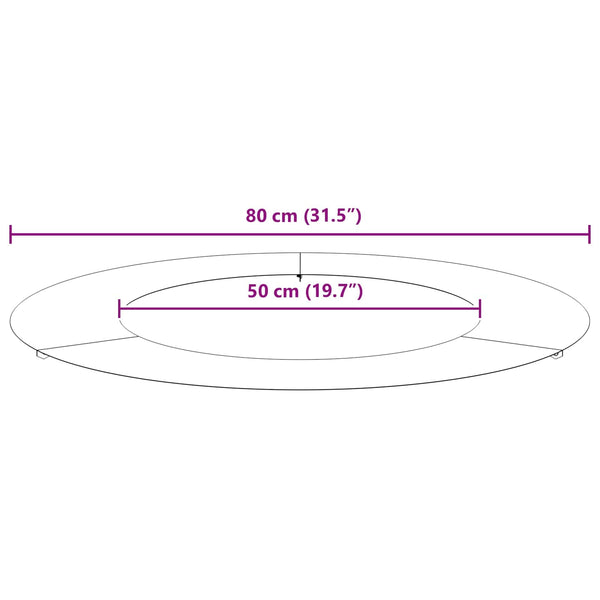 Baumringe für flache Bäume, 5 Stk., Braun, Ø50/80 cm