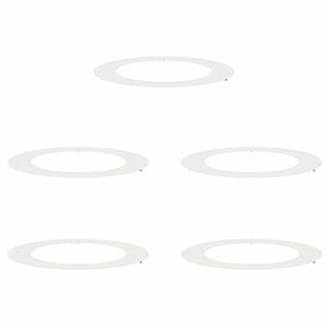 Baumringe Flach Stahl Weiß Ø60/90cm 5er Set