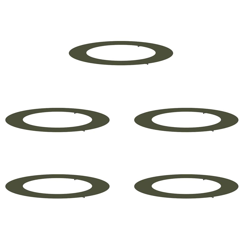 Baumringe für flache Bäume, 5er Set, olivgrün