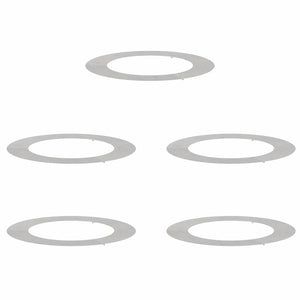 Baumringe Flach Silber Edelstahl Ø60-90cm 5er Set